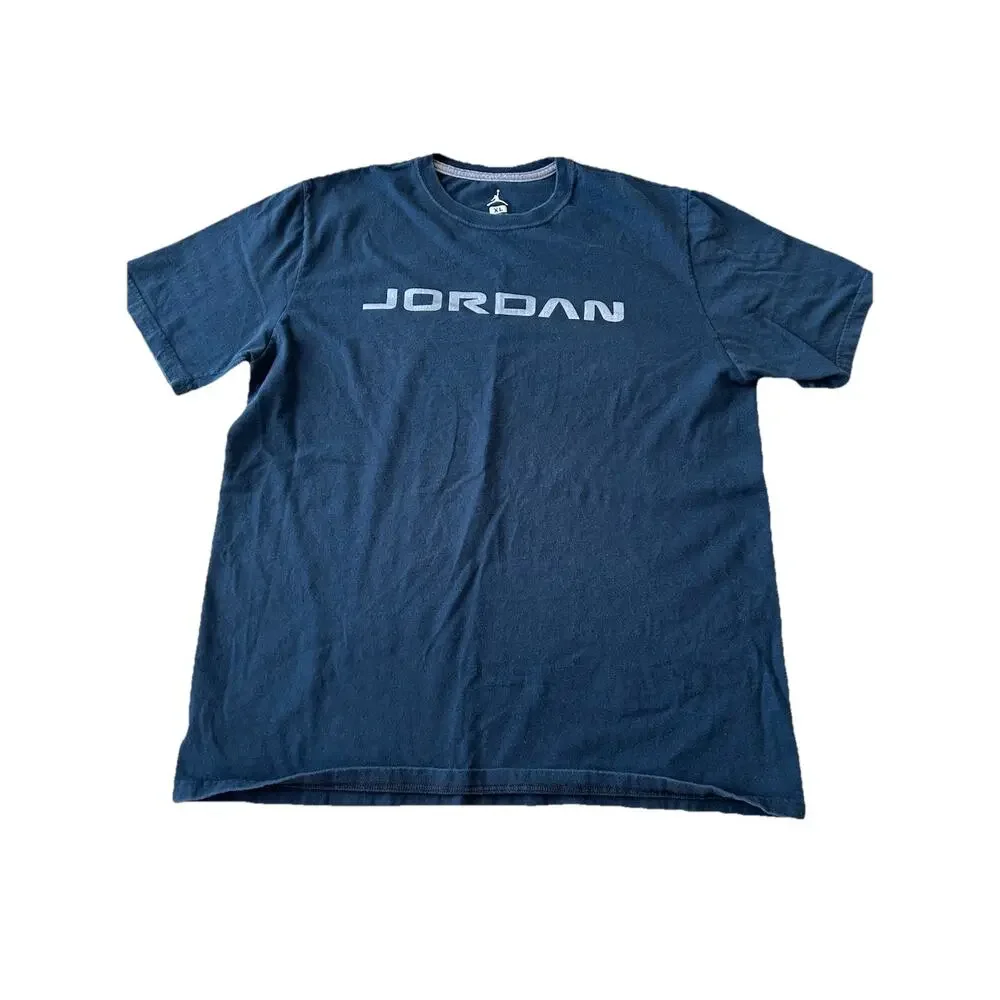 Air JORDAN XL Shirt Jumpman Big Logo Silver Black Basketball #23 Michael Jordan